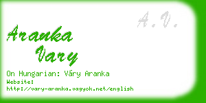 aranka vary business card